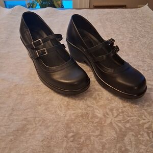 Dansko Double Strap Babette Black Mary Jane Clogs EU 41 US 10